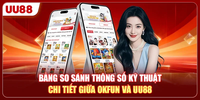 OKFUN Hay UU88? Review Chi Tiết Nhà Cái Nào Uy Tín Nhất 2026 1 Bảng so sánh thông số kỹ thuật chi tiết giữa OKFUN và UU88