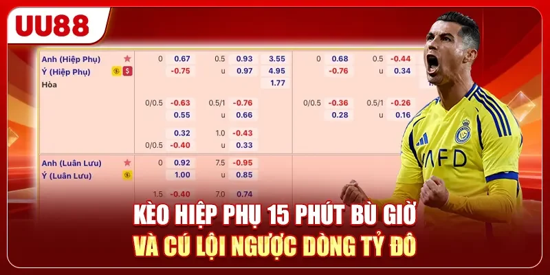 Kèo Hiệp Phụ 15 Phút Bù Giờ Và Cú Lội Ngược Dòng Tỷ Đô